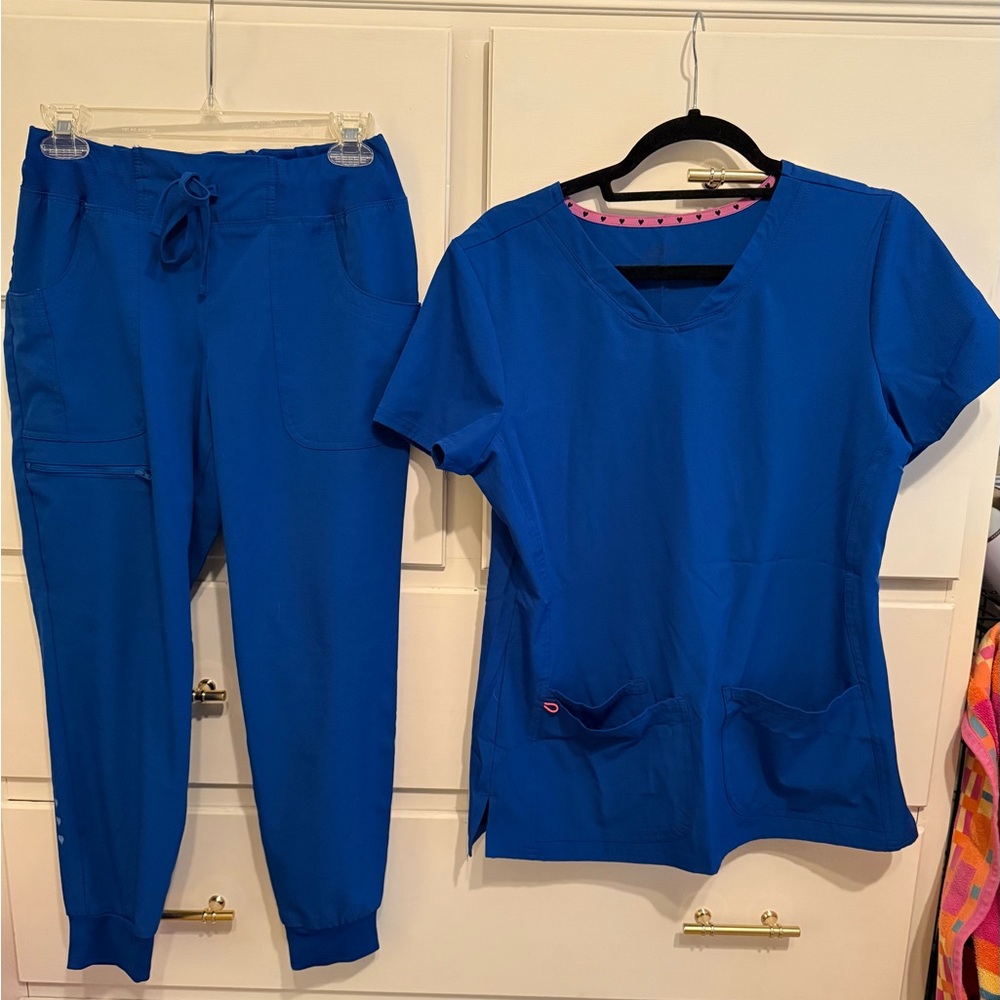 Healing Hands Scrub Set Royal Blus